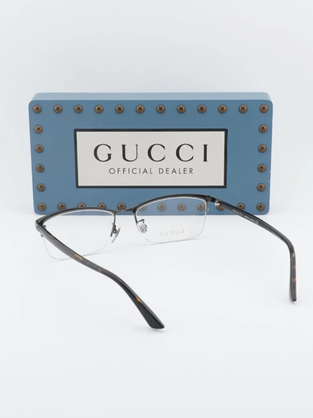 Gucci GG0856OJ 003 Rectangle Eyeglasses 56mm - Ruthenium